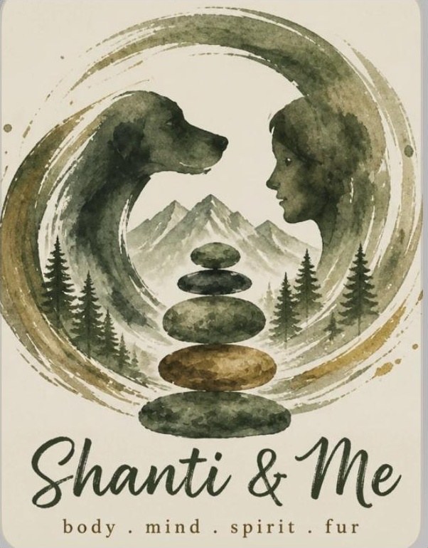 Shanti and Me brand card, body mind spirit fur